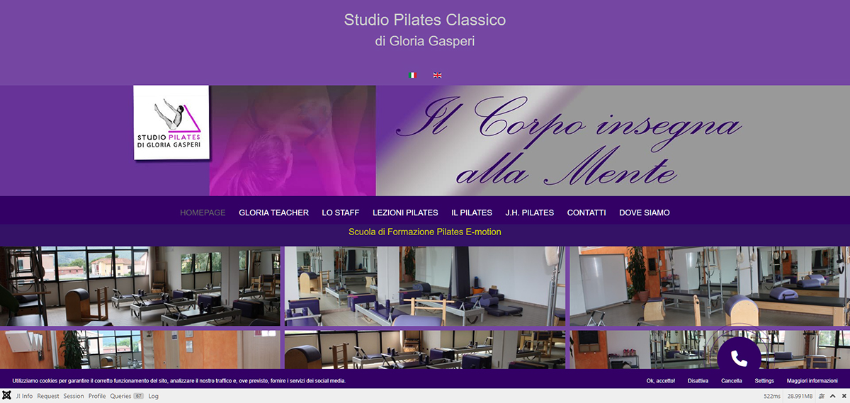 sito web Studio Pilates Gloria Gasperi Sarzana